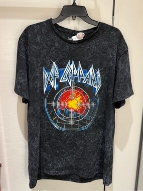 DEF LEPPARD Retro Rock Till You Drop Tour Stonewash Style T-Shirt Men’s L